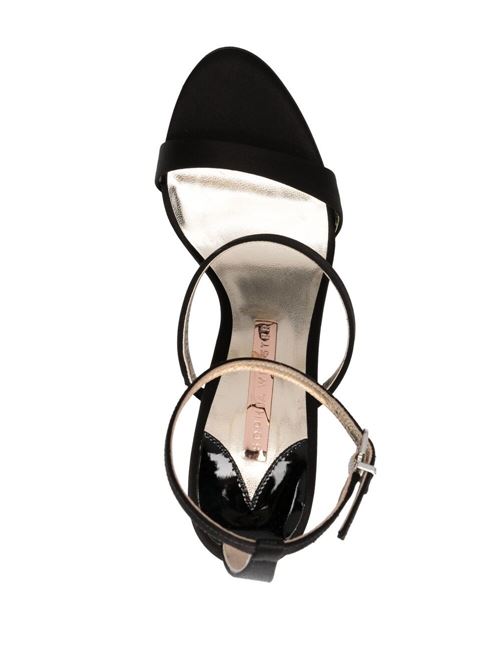 Sandalo nero tacco prezioso Sophia Webster | FAW20010BLACKSATIN